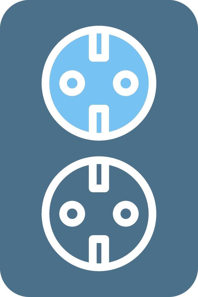 Socket Glyph Two Color Icon Design vector