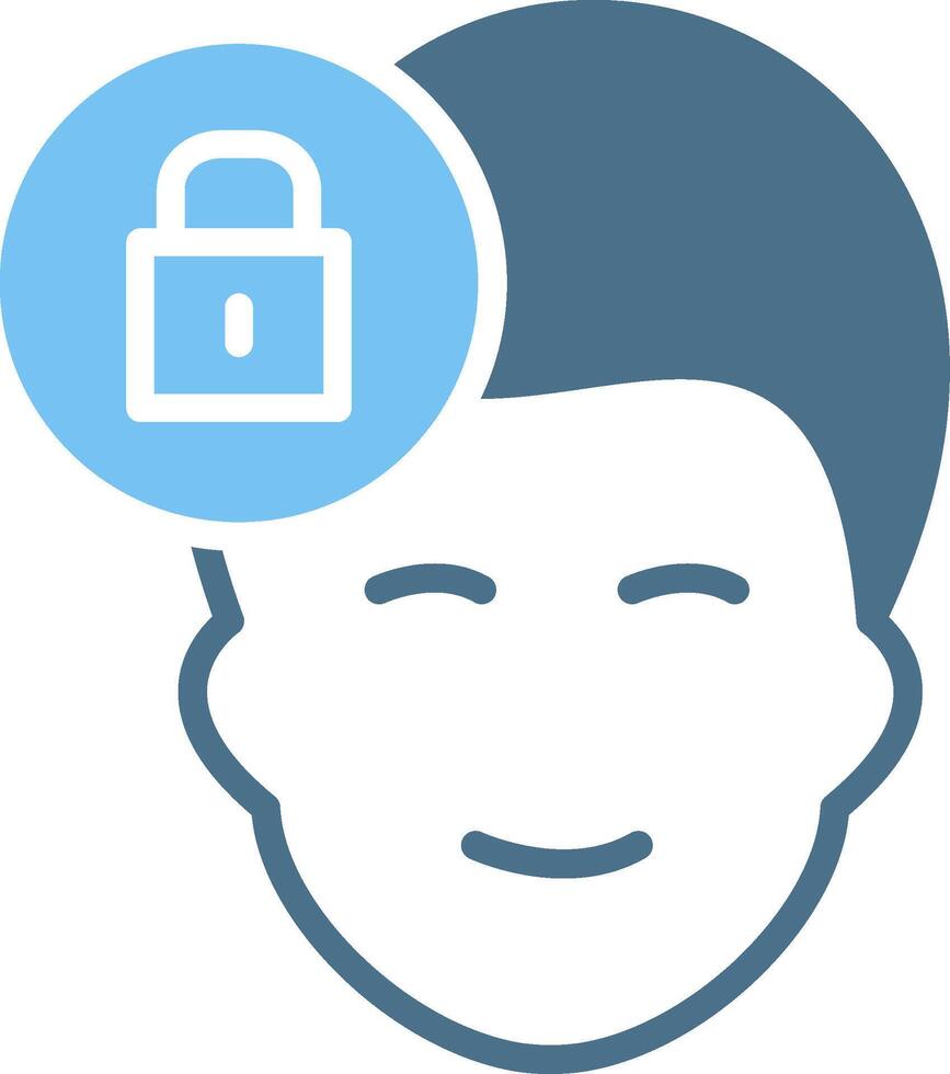 Face Glyph Two Color Icon Design vector