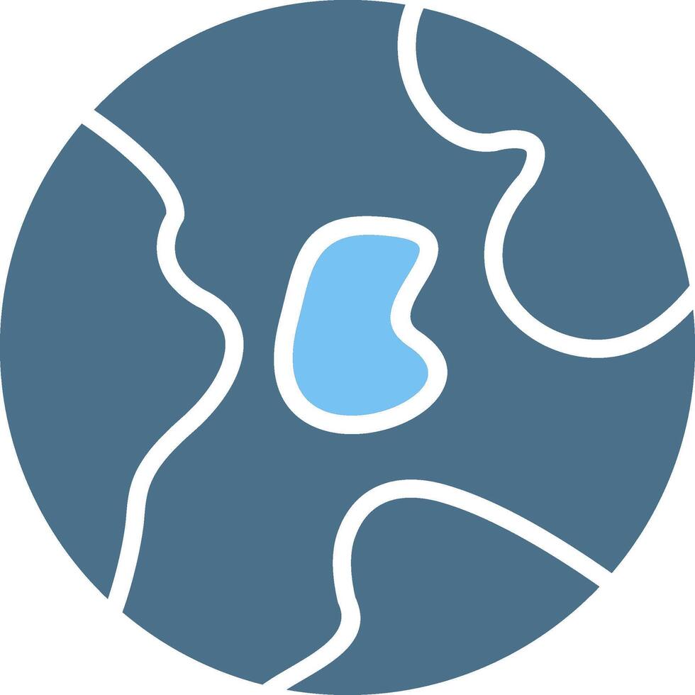 Globe Glyph Two Color Icon Design vector