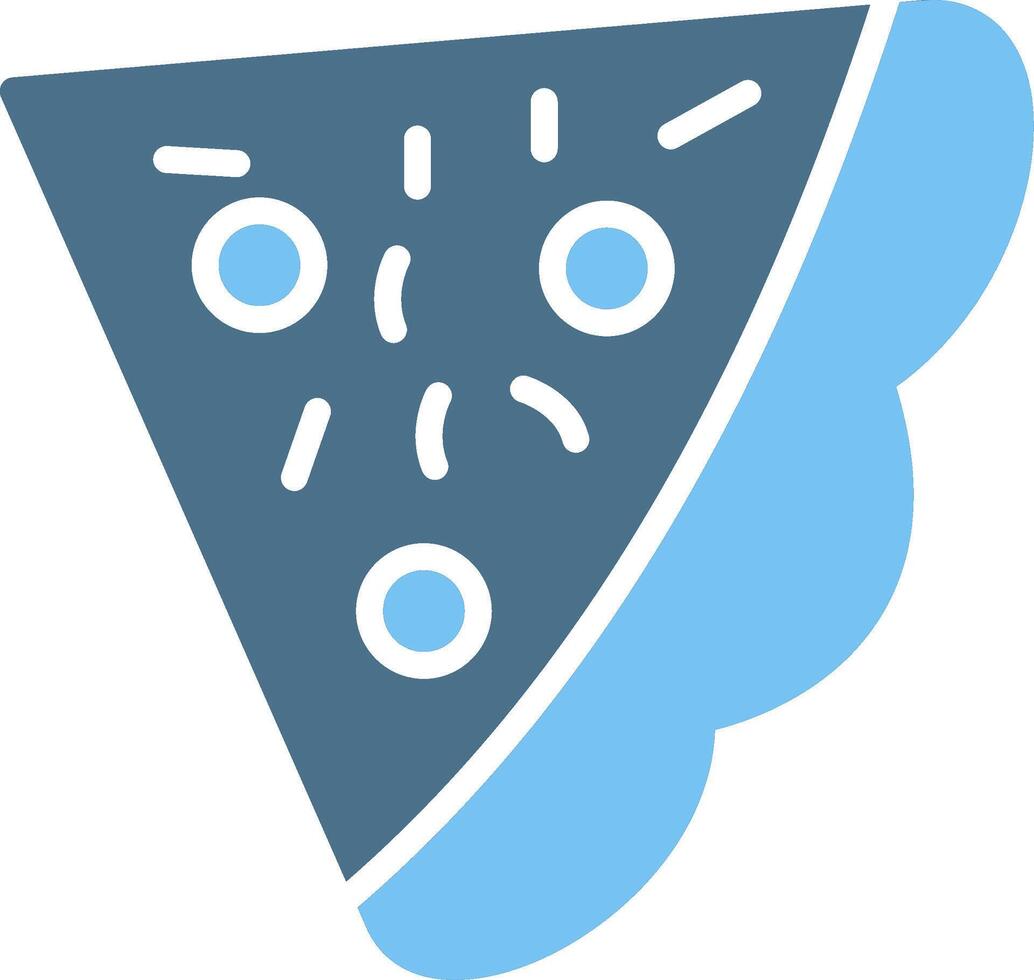 Pizza Glyph Two Color Icon Design vector