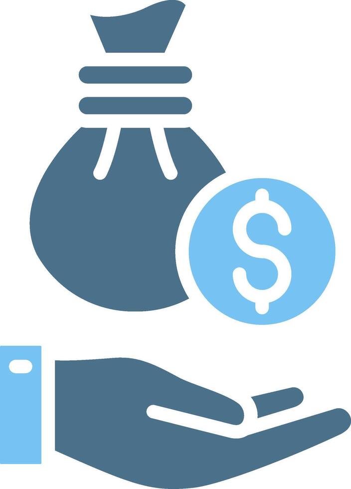 Savings Glyph Two Color Icon Design vector