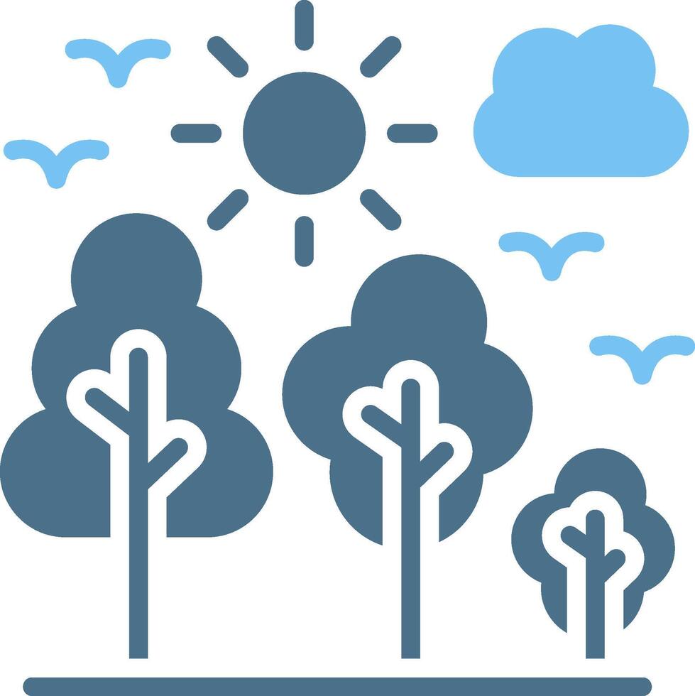 Afternoon Glyph Two Color Icon Design vector