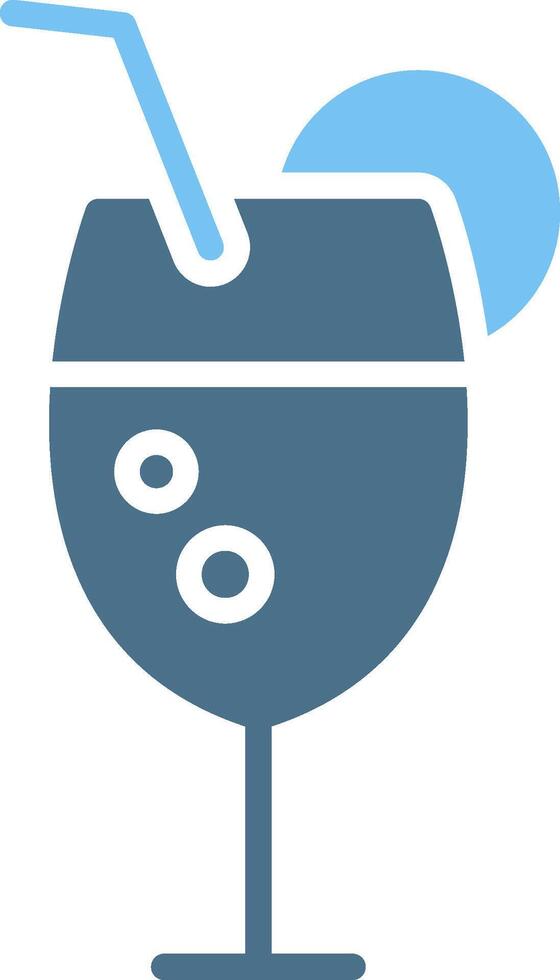 Cocktail Glyph Two Color Icon Design vector