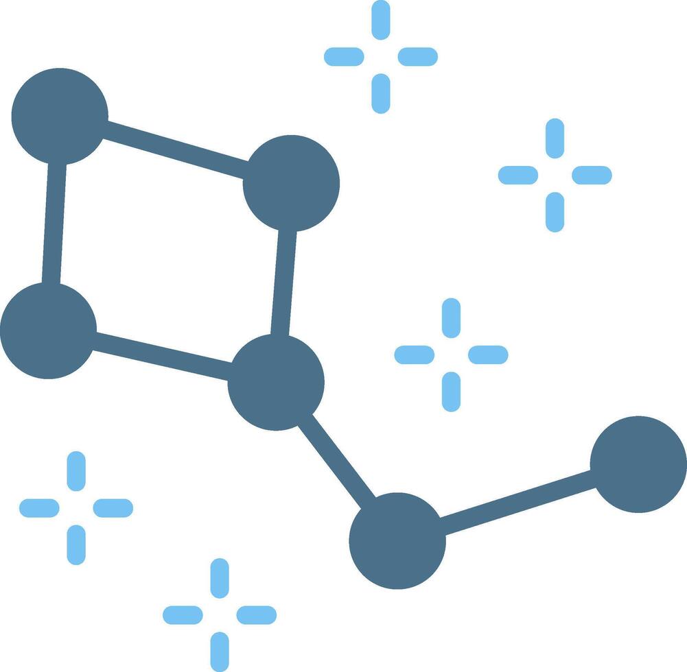 Constellation Glyph Two Color Icon Design vector