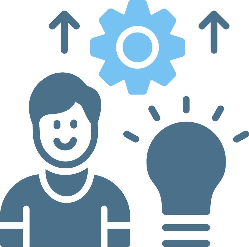Skills Glyph Two Color Icon Design vector