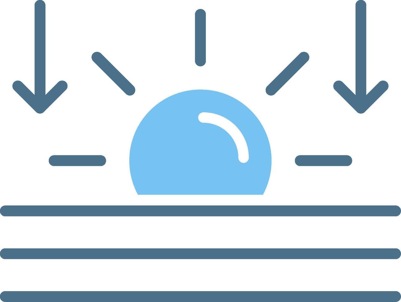 Horizon Glyph Two Color Icon Design vector