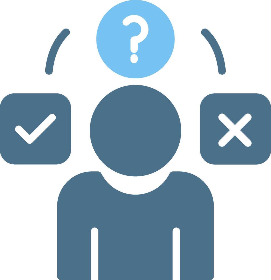 Question Glyph Two Color Icon Design vector