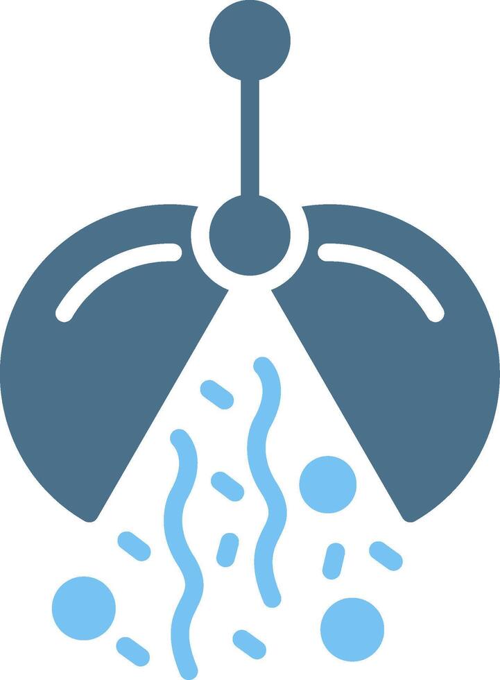 Confetti Ball Glyph Two Color Icon Design vector