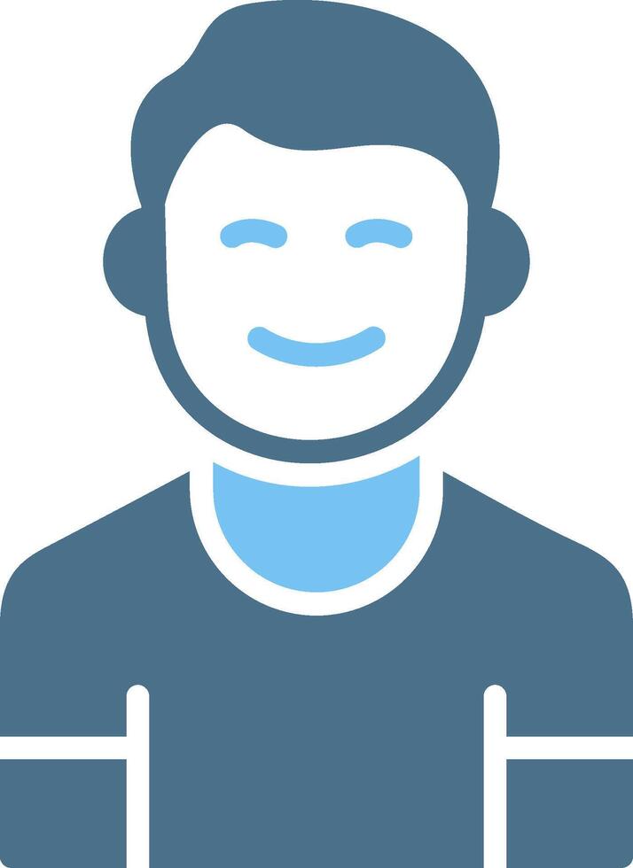 Man Glyph Two Color Icon Design vector