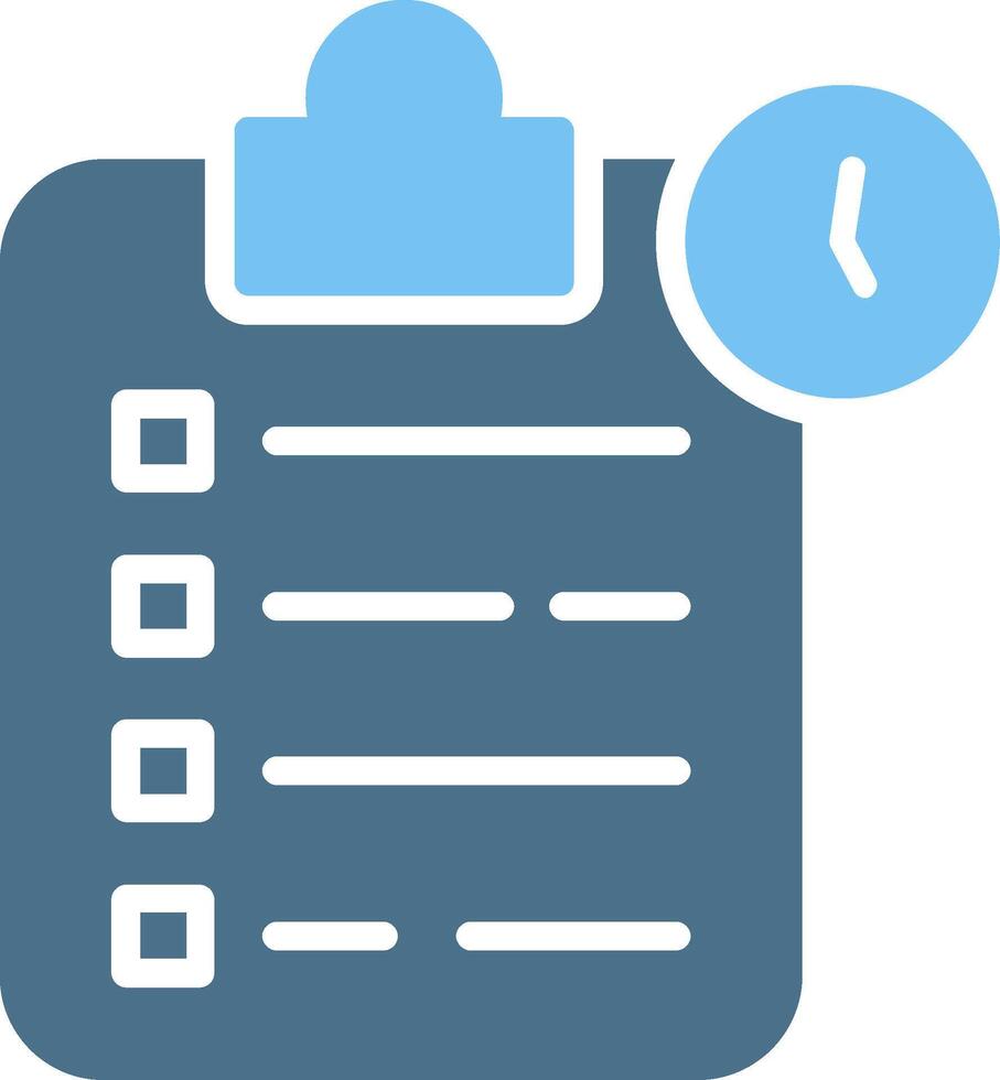 Waiting list Glyph Two Color Icon Design vector