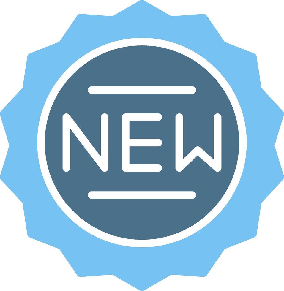 New Glyph Two Color Icon Design vector