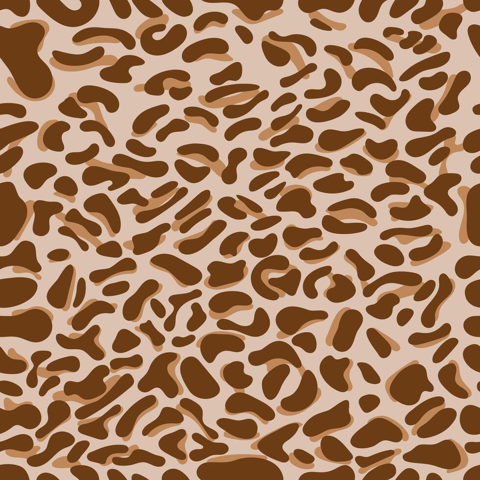 Abstract brown animal skin Leopard, Cheetah, Jaguar print pattern. vector