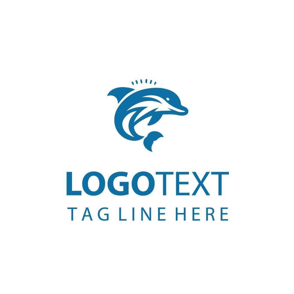 Wave Loom Dolphin logo vector