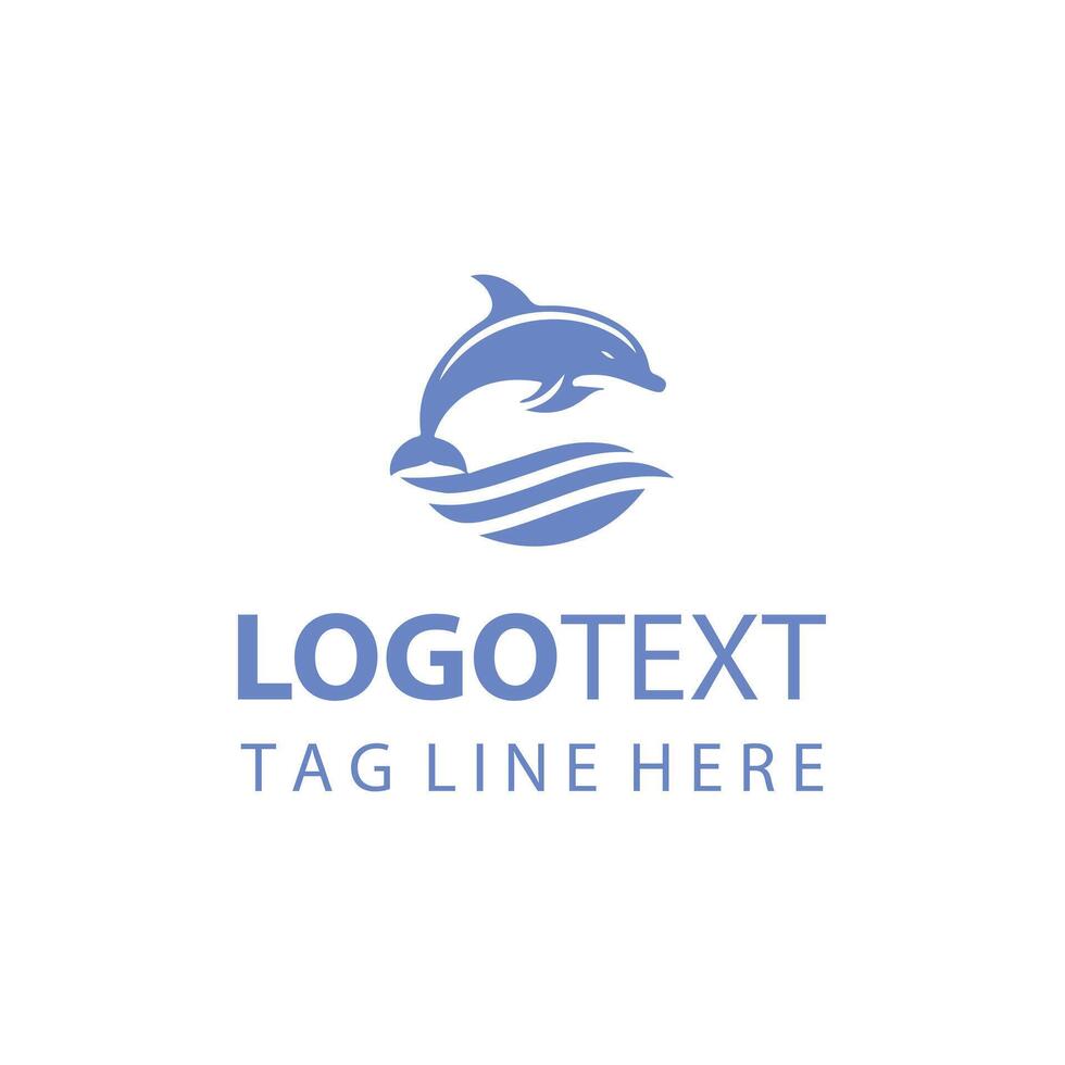 Dolphin Wave logo vector