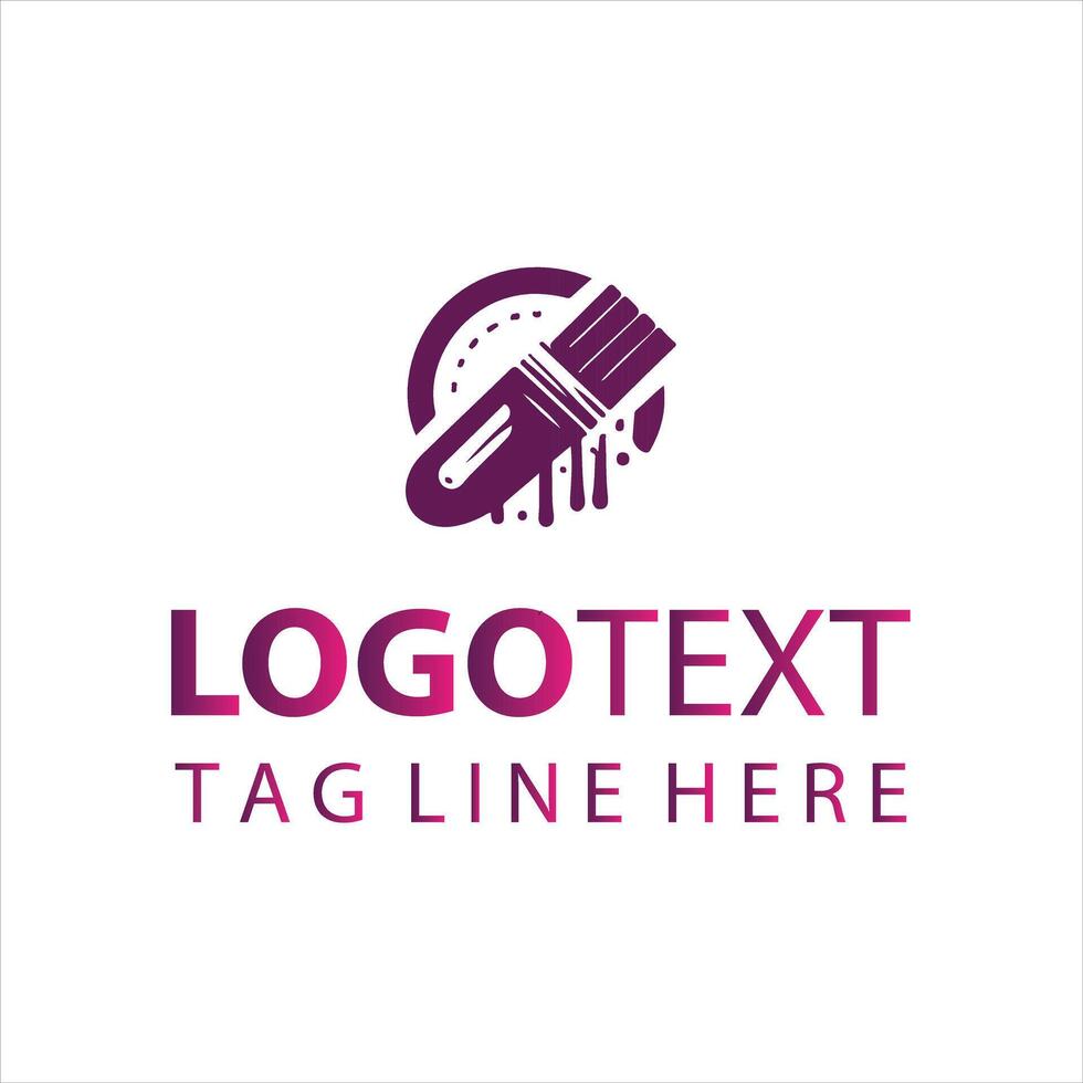 Ever Glow Paints Logo Design vector