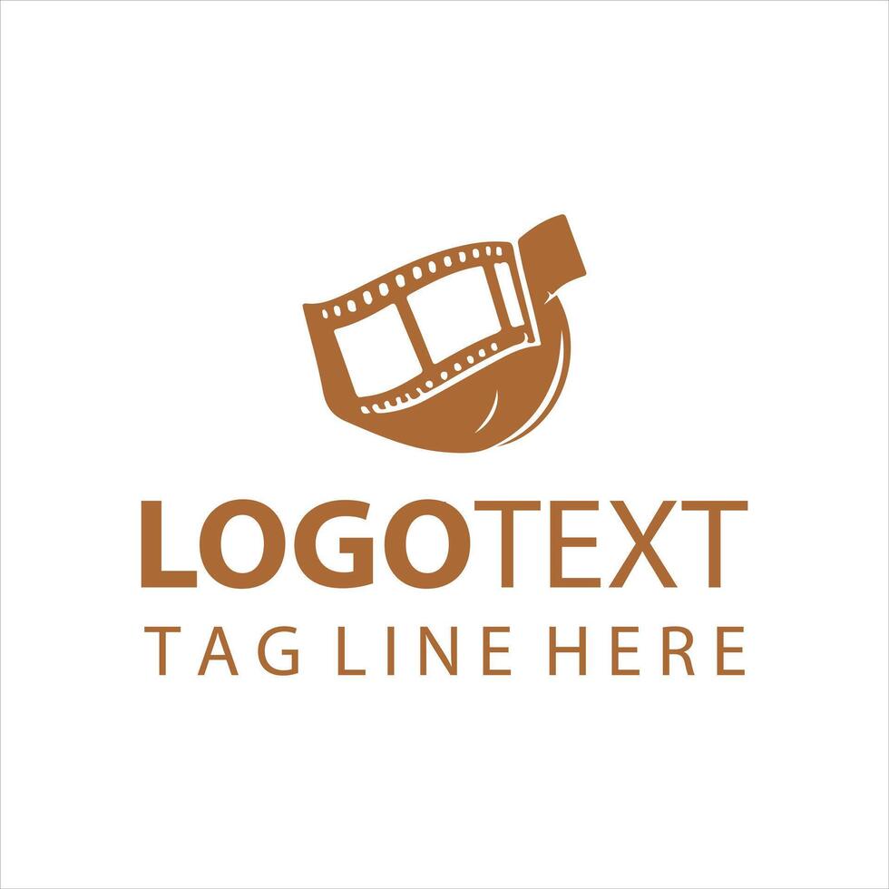Retro Reels Entertainment Film Strip Logo vector