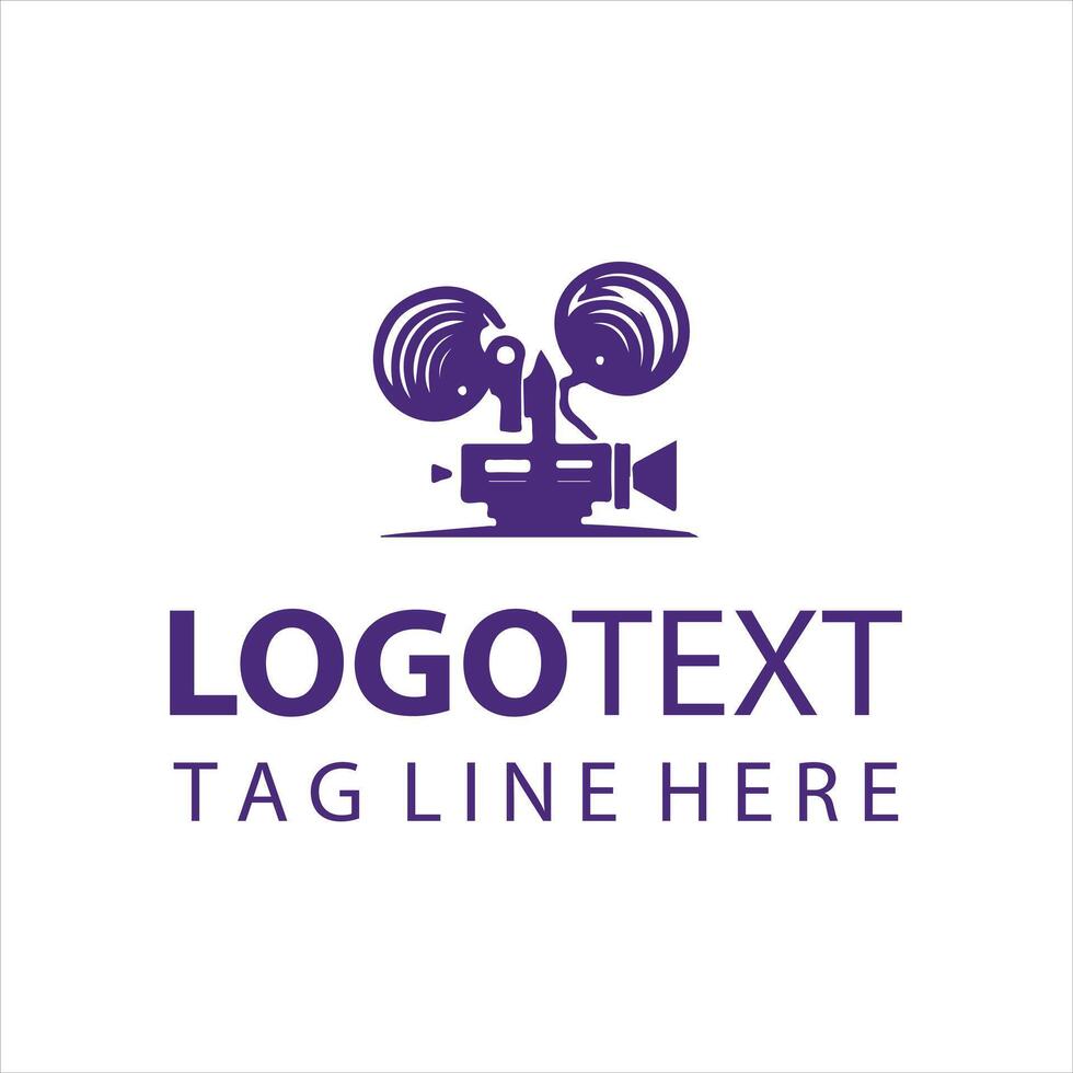 Reel Lens Film Strip Logo vector