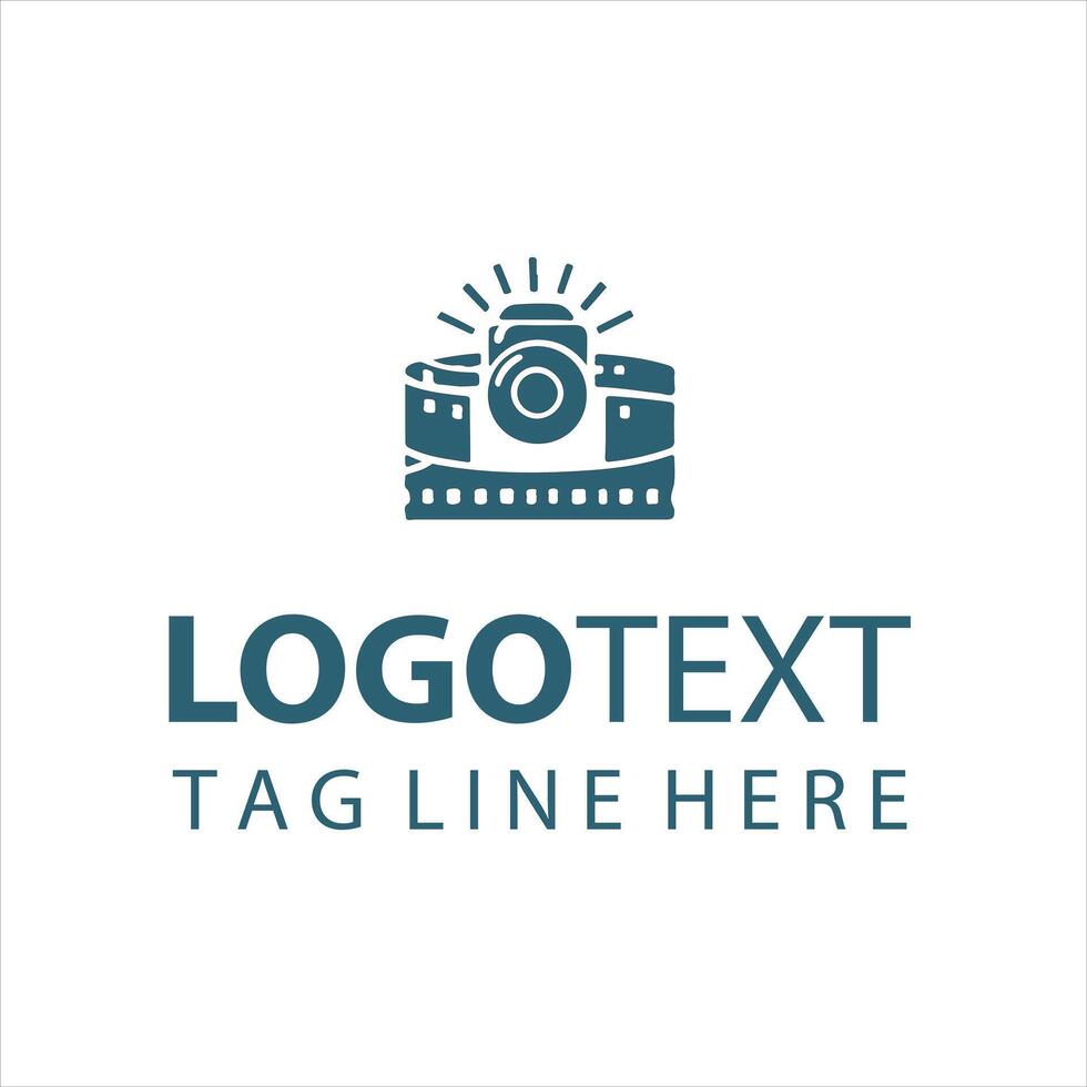 Frame Rewind Film Strip Logo vector