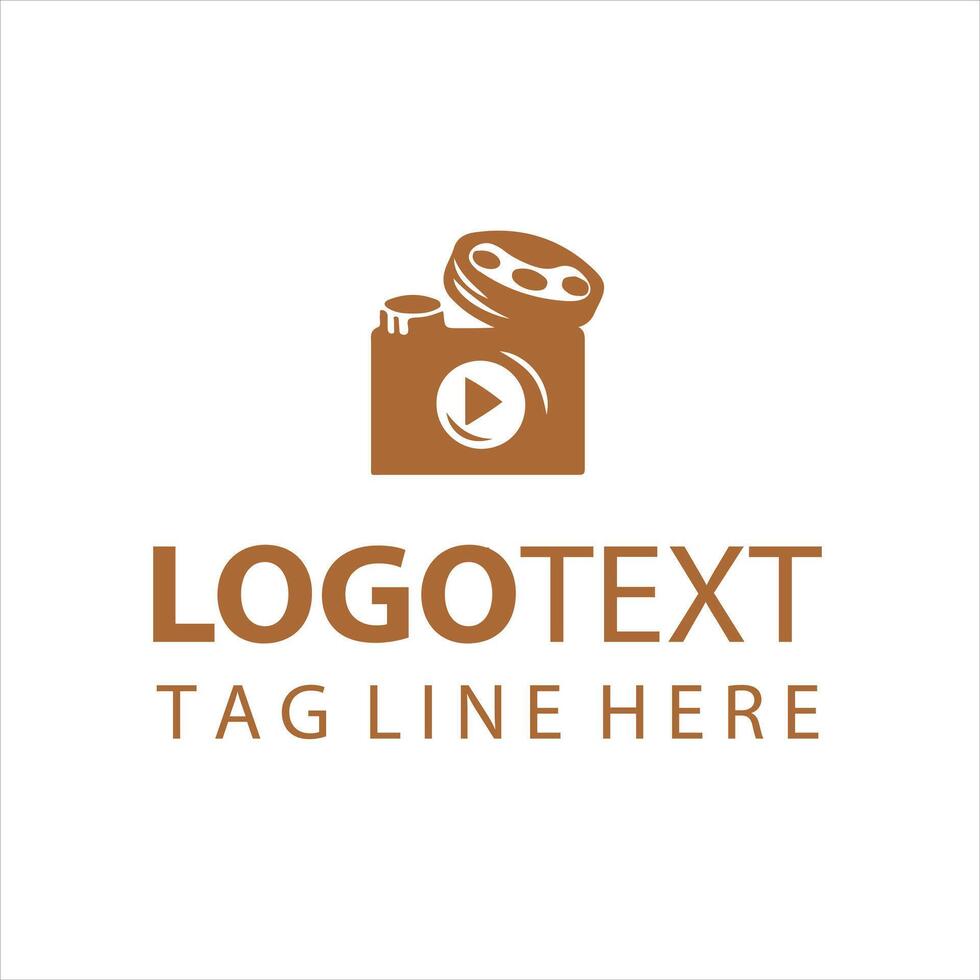 Reel Studio Film Strip Logo vector