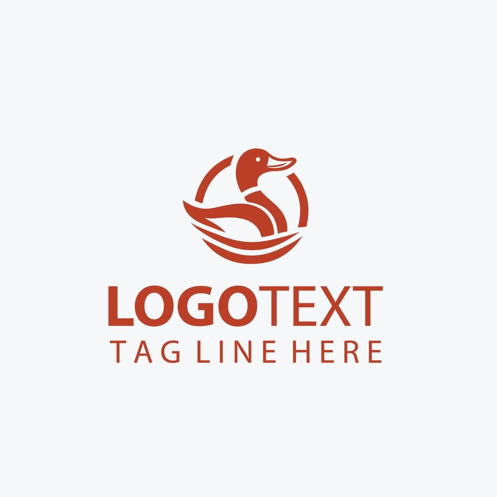 Feather Glide duck logo vector