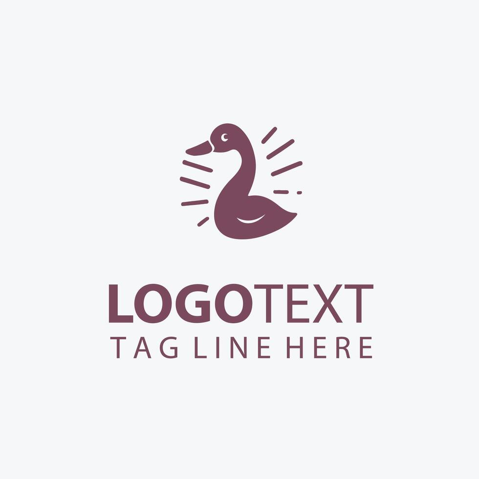 Feather Nest Studio duck logo vector