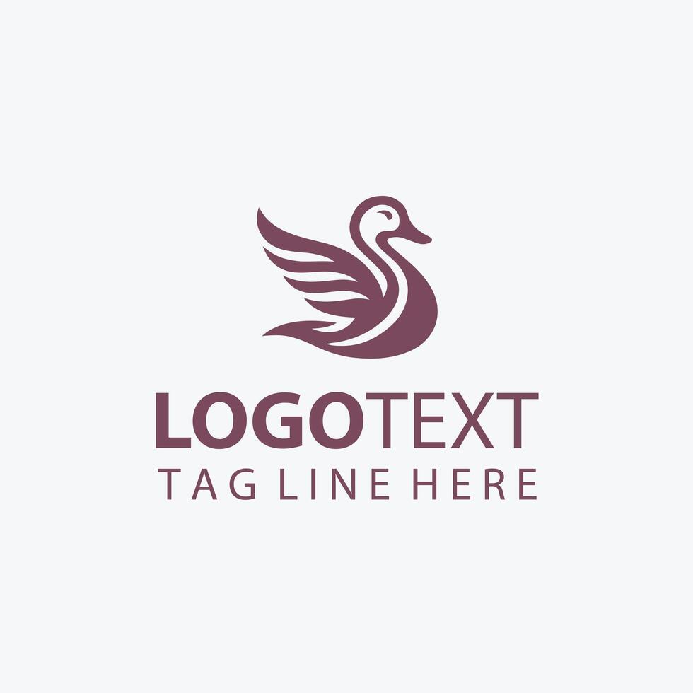 Flap Bird duck logo vector