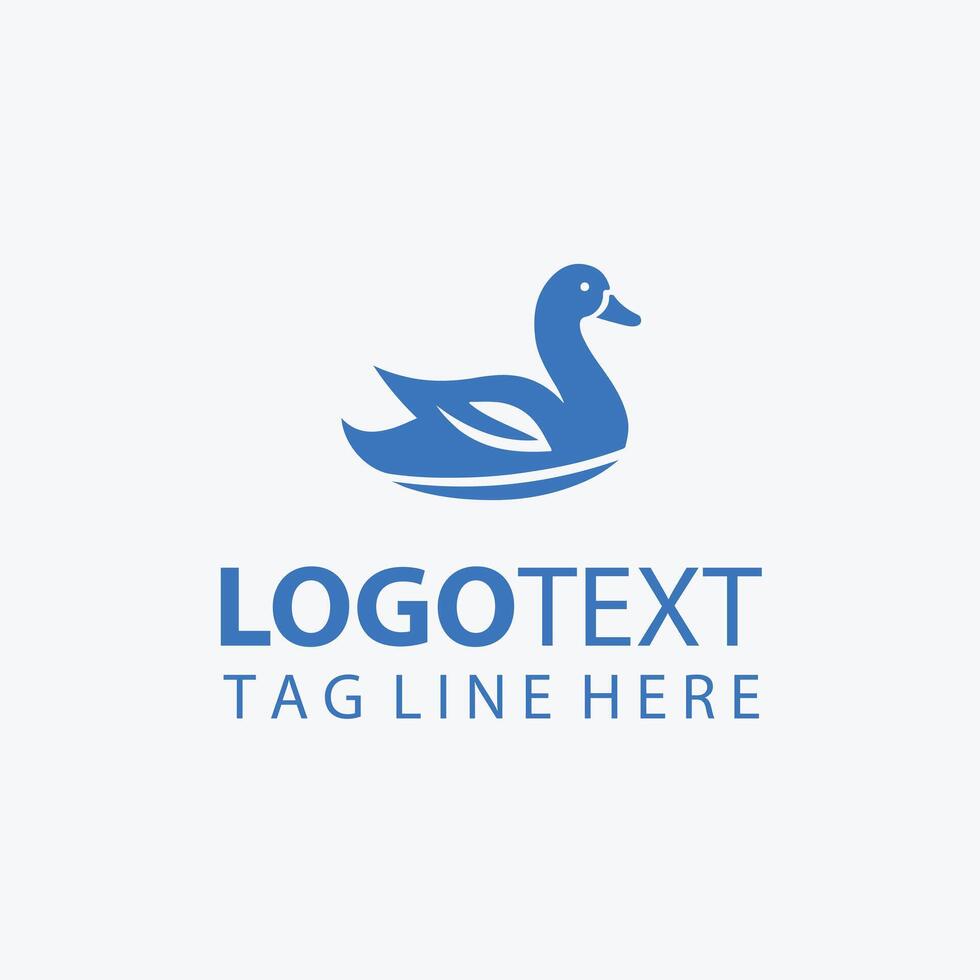Duck land logo vector