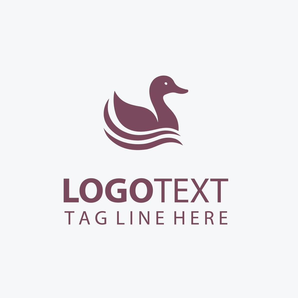 Splash Feather duck logo vector