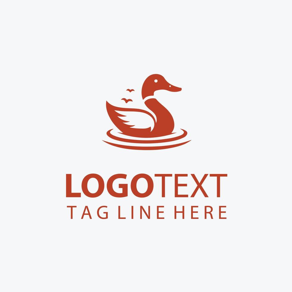 Waddle World duck logo vector