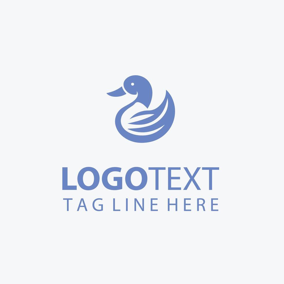 Feather Whimsy duck logo vector