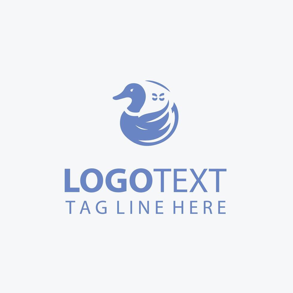 Feather Tales duck logo vector