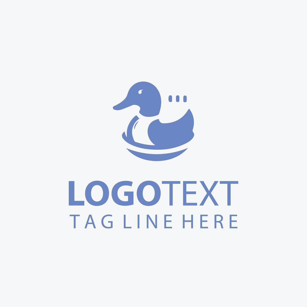 Feather Quest duck logo vector