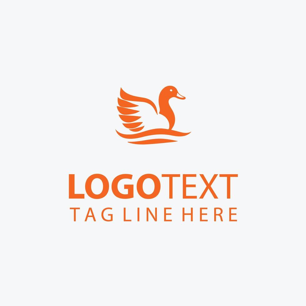 Flap Duck duck logo vector