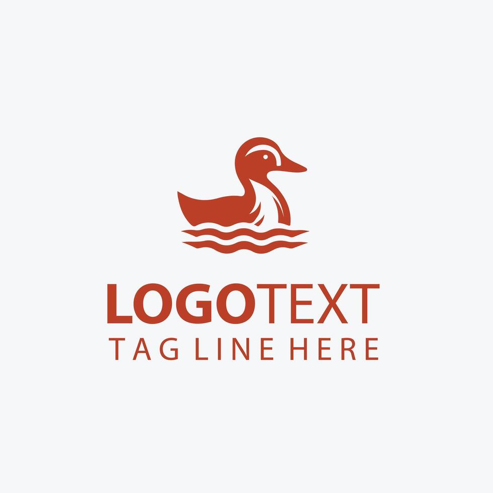 Feather Quest duck logo vector