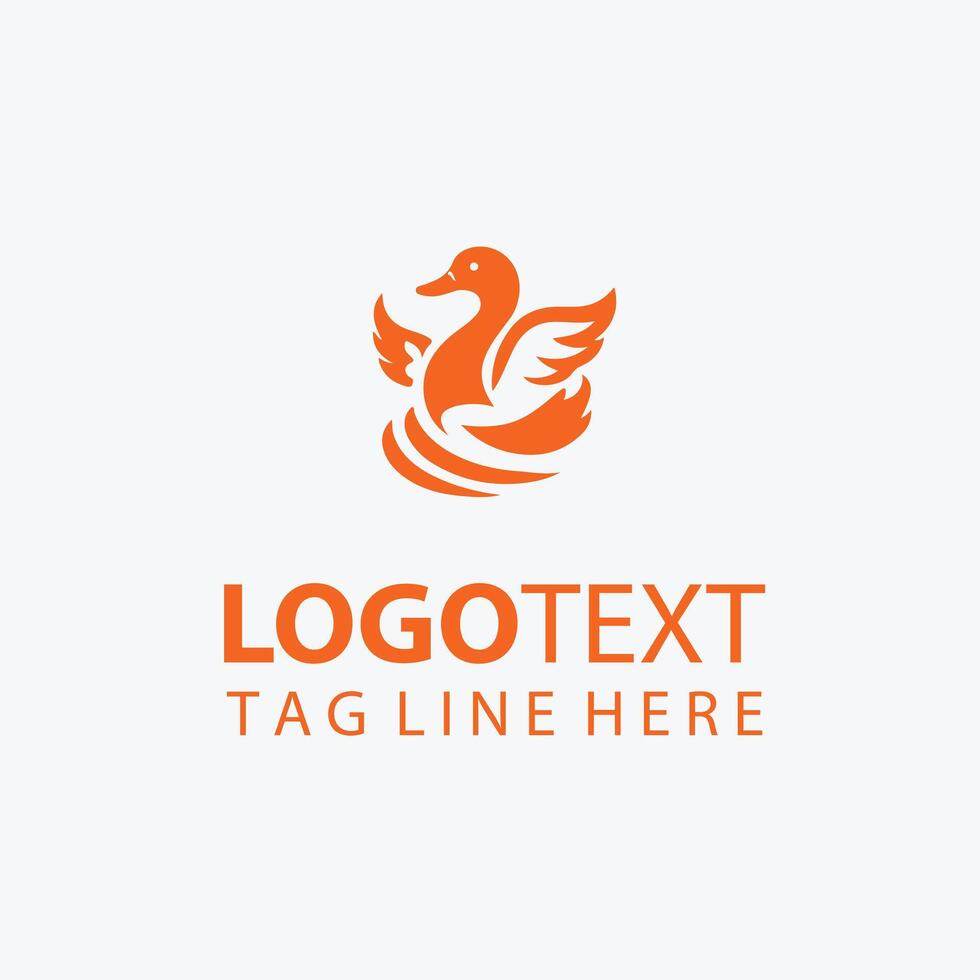 The Waddle Way duck logo vector
