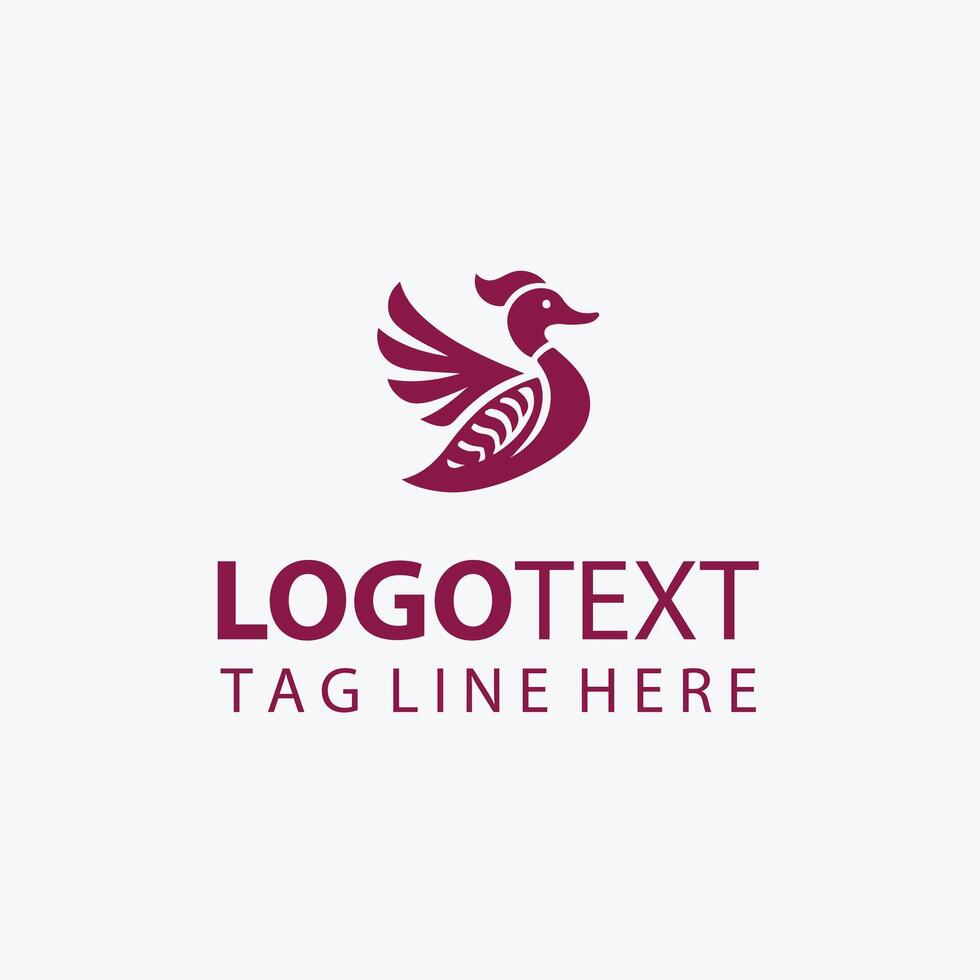 Duck Flight logo vector