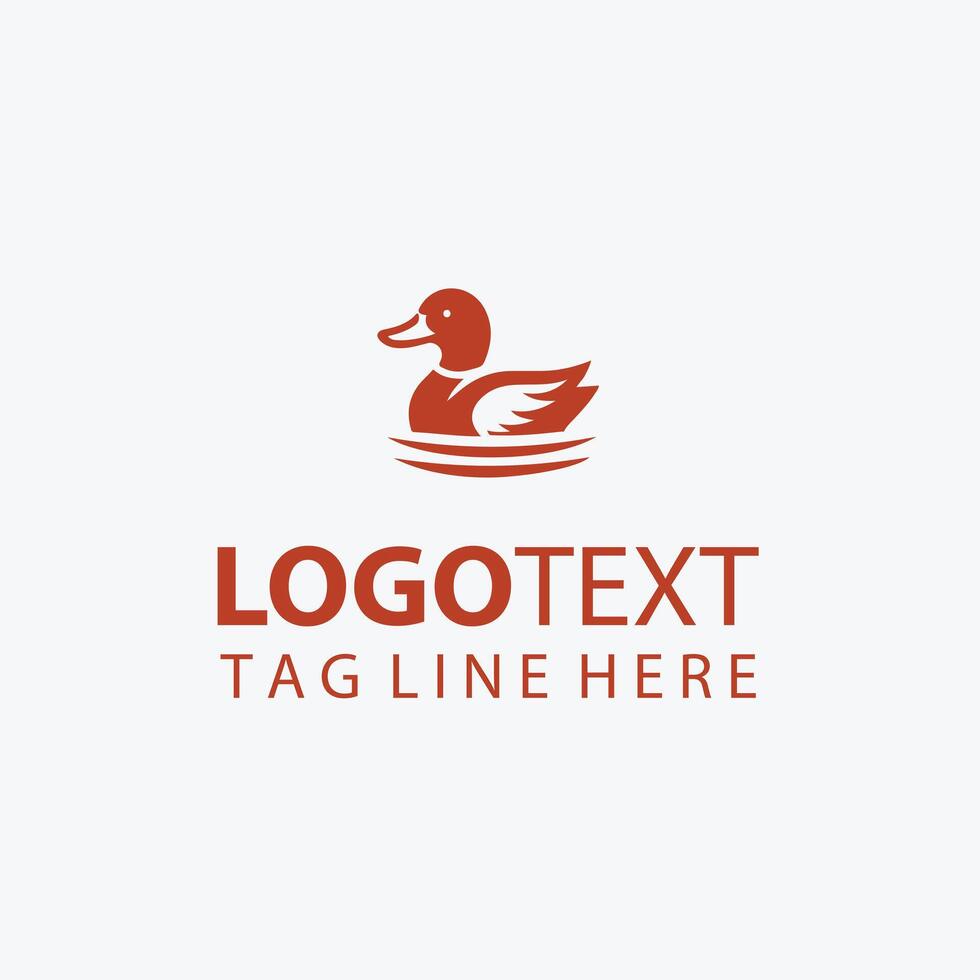 Feather Flap duck logo vector
