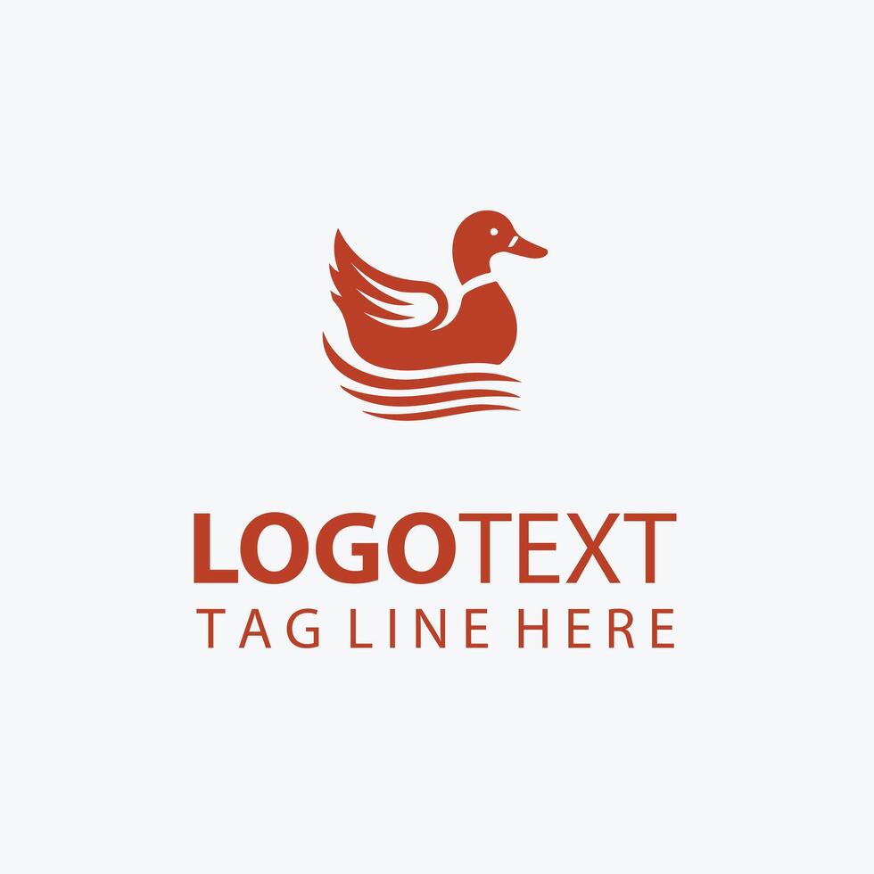 Beak Feathers duck logo vector