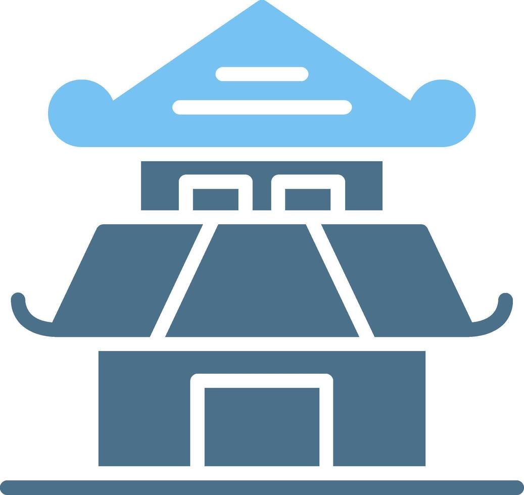 Building Glyph Two Color Icon Design vector