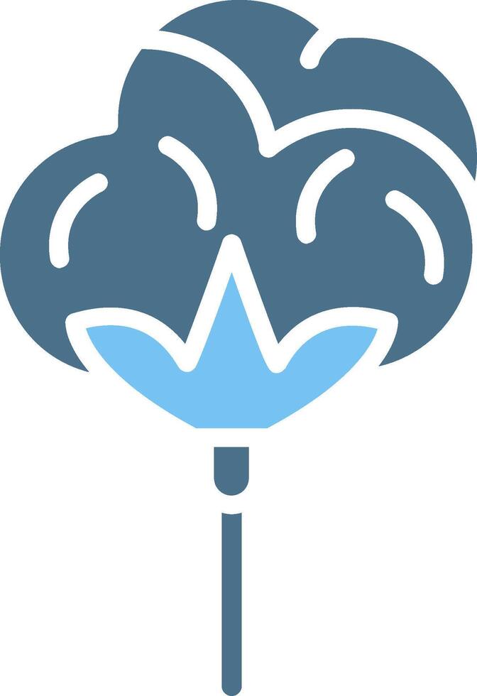 Cotton Glyph Two Color Icon Design vector
