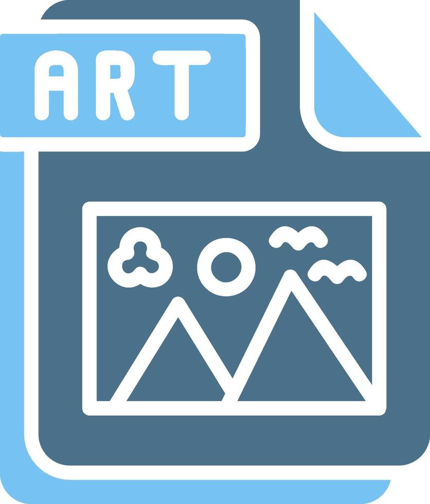 ART Glyph Two Color Icon Design vector