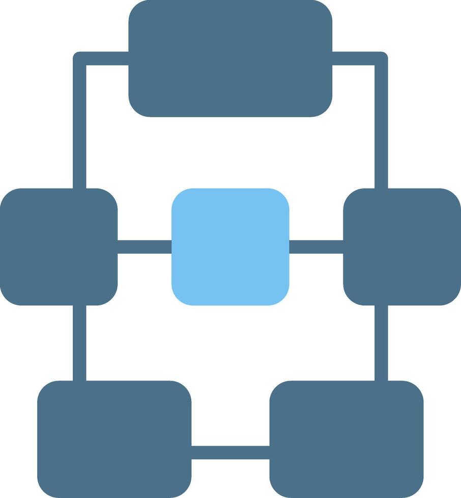Hierarchy Glyph Two Color Icon Design vector