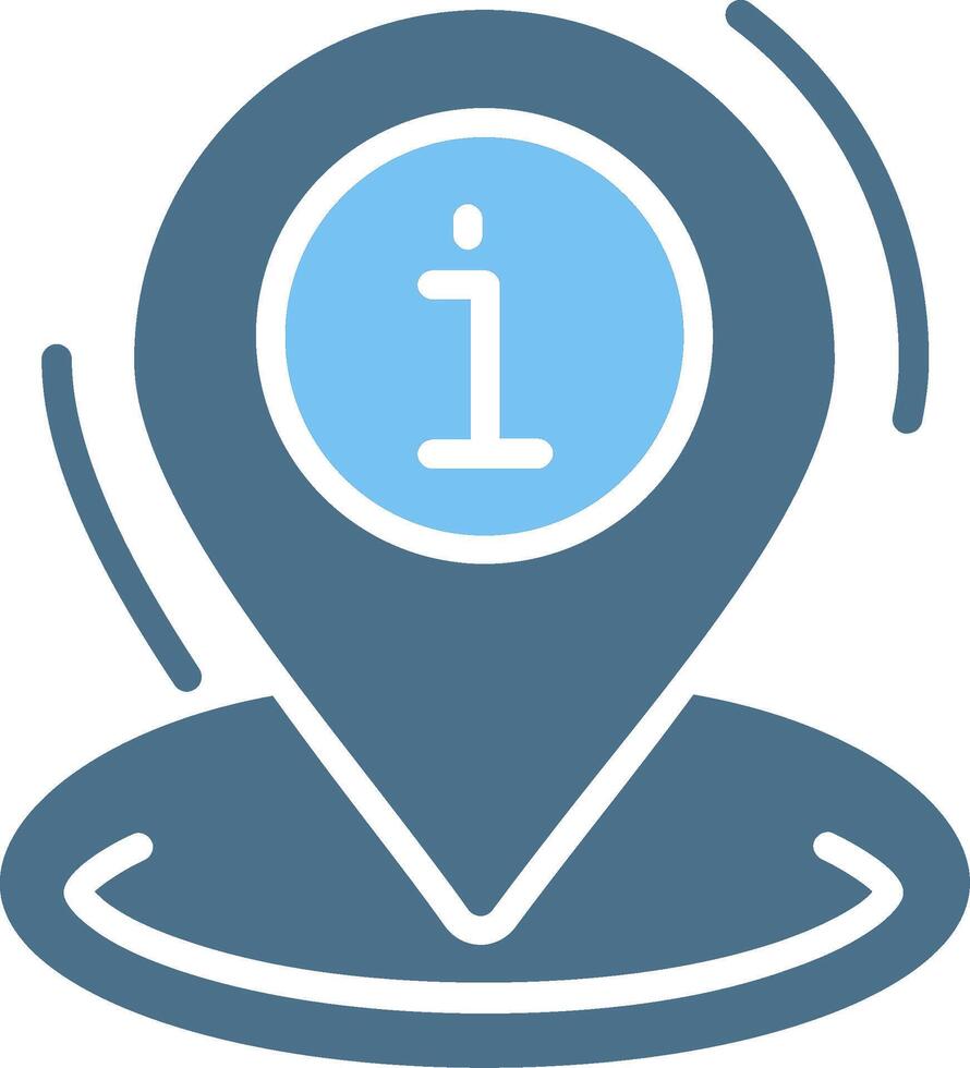 Info Center Location Glyph Two Color Icon Design vector