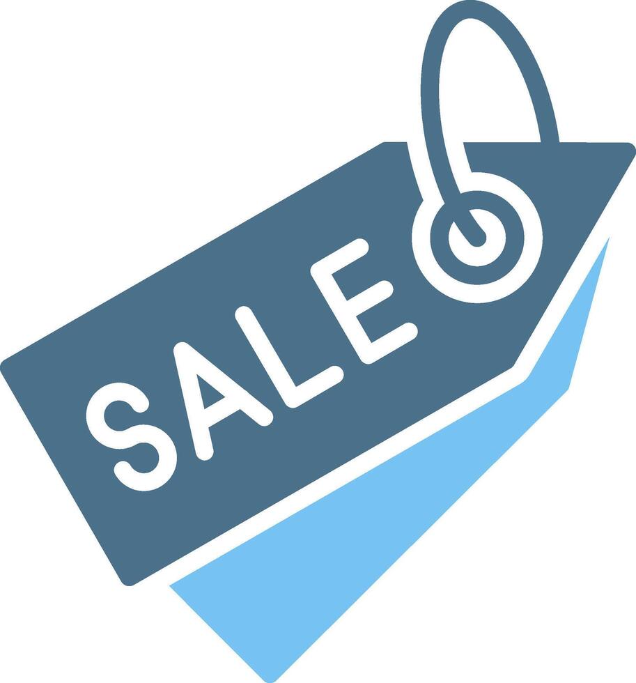 Sale Tag Glyph Two Color Icon Design vector
