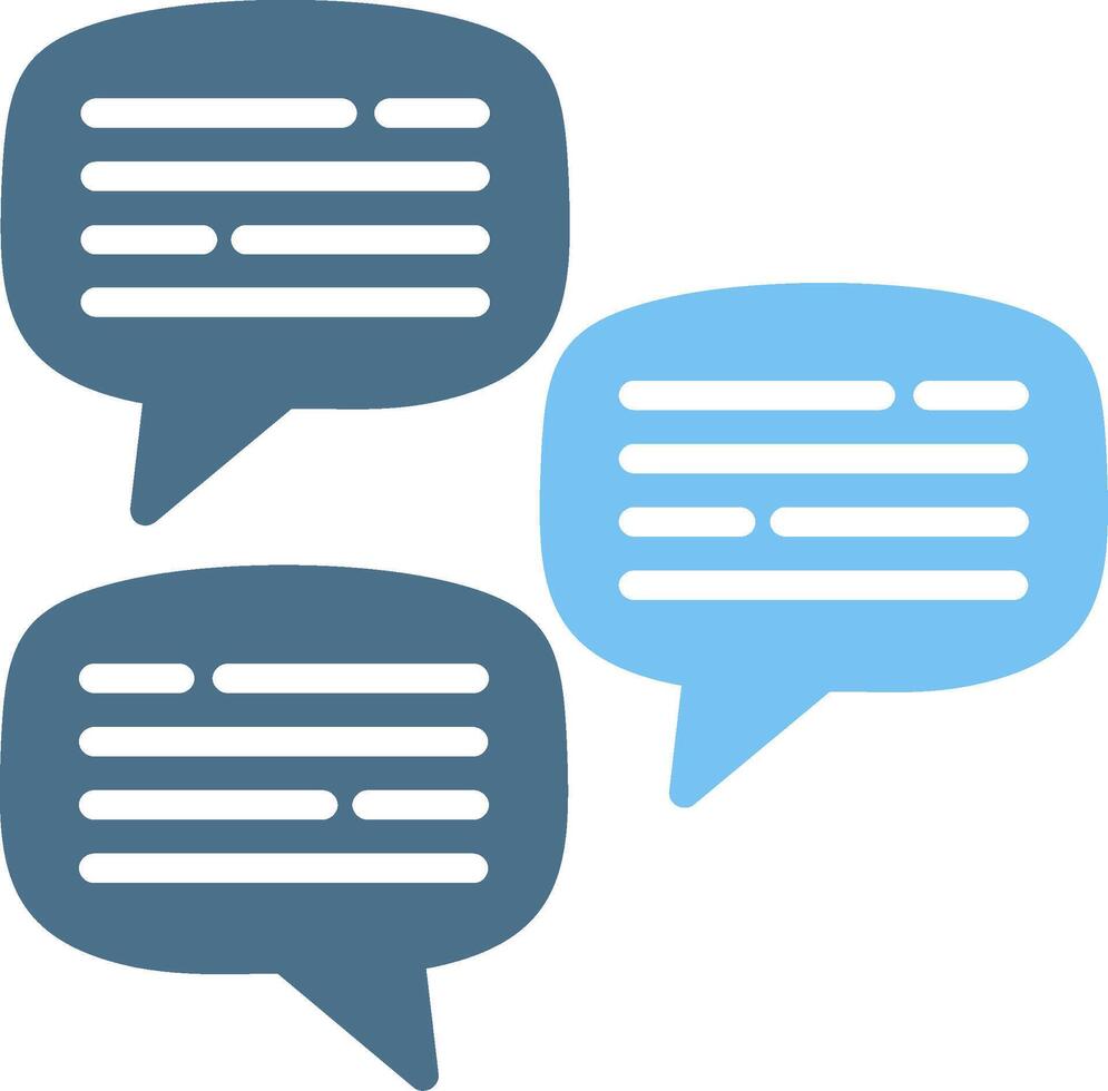 Speech bubble Glyph Two Color Icon Design vector