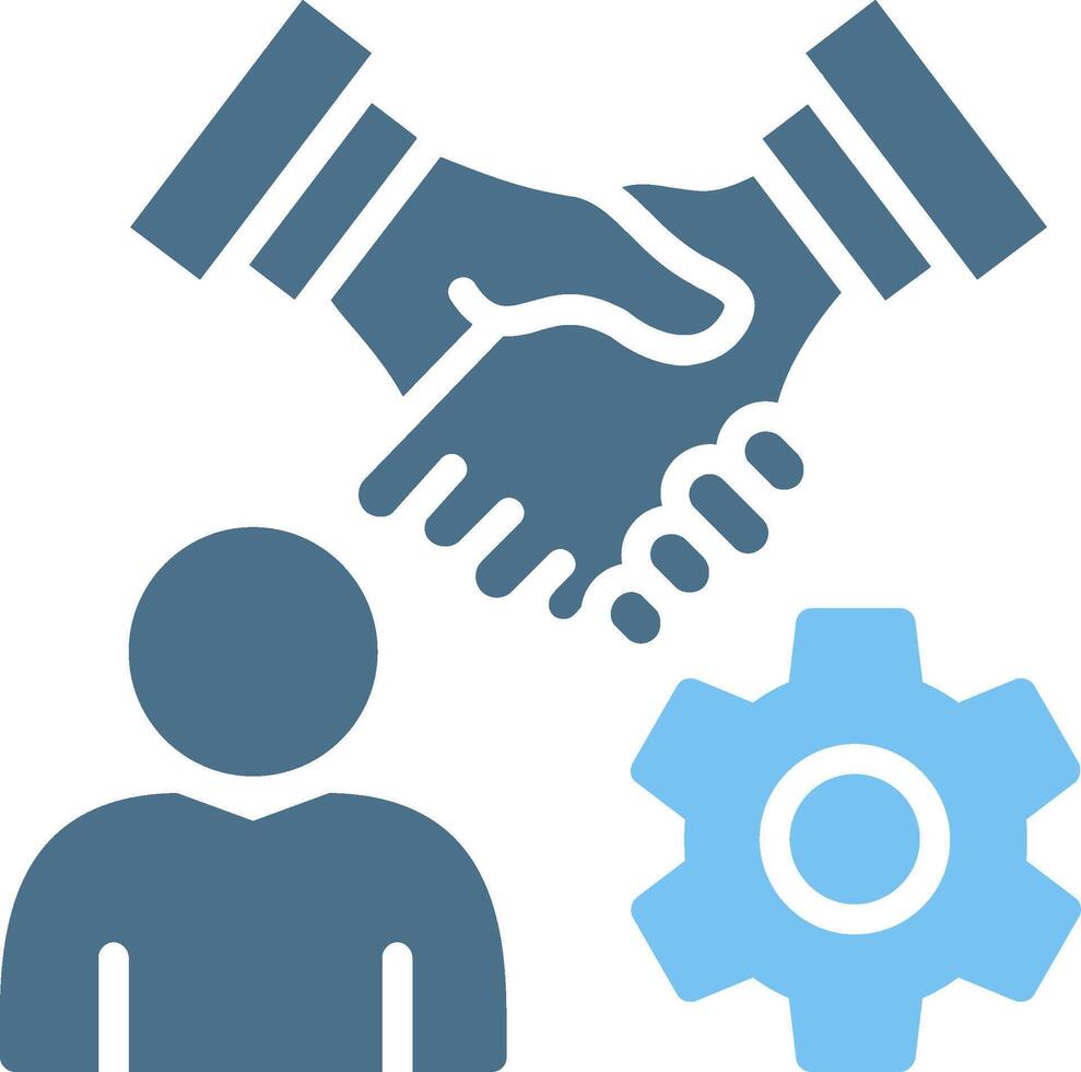 Collaboration Glyph Two Color Icon Design vector