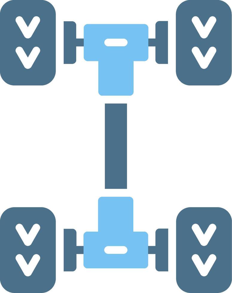 Drivetrain Glyph Two Color Icon Design vector