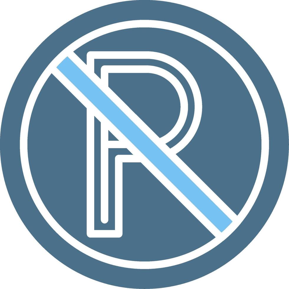 Parking Glyph Two Color Icon Design vector