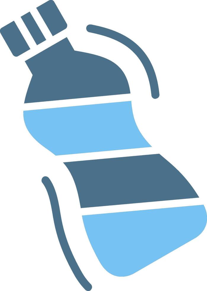 Plastic Bottle Glyph Two Color Icon Design vector
