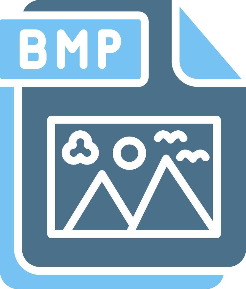 BMP Glyph Two Color Icon Design vector